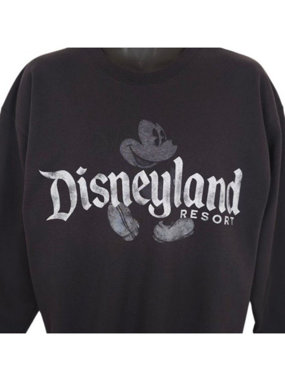 Disneyland Sweatshirt Mens Size Large Black Mickey Mouse Walt Disney